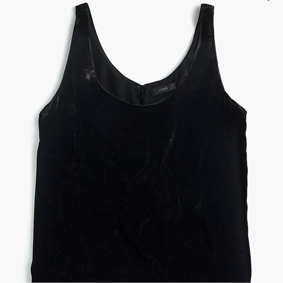 J. Crew | Black velvet Tank Top, Size M - Picture 2 of 5